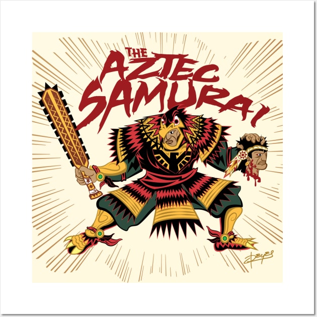 Eagle Warrior Aztec Samurai Wall Art by mredthefed